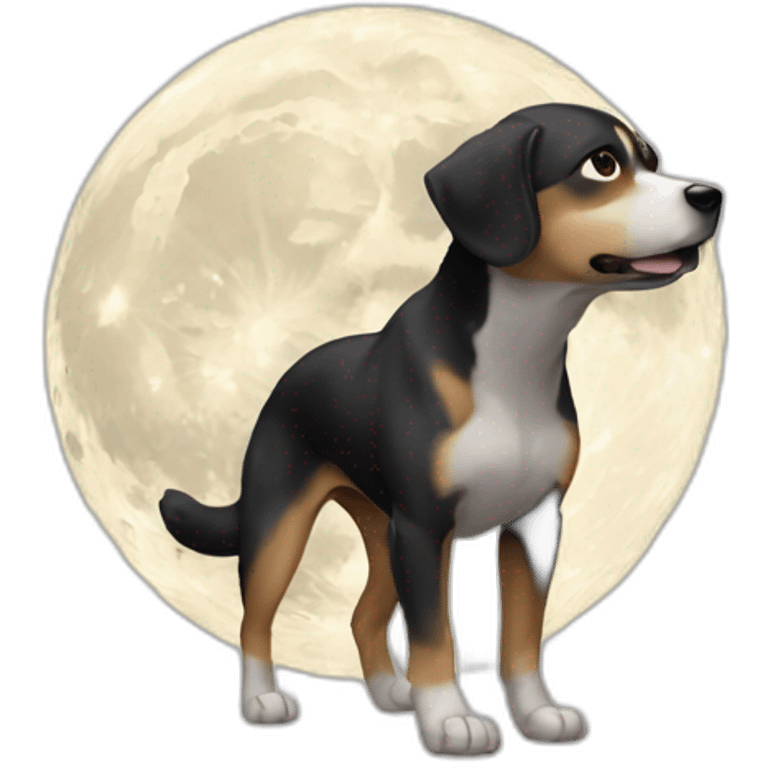 Chien sur la lune emoji