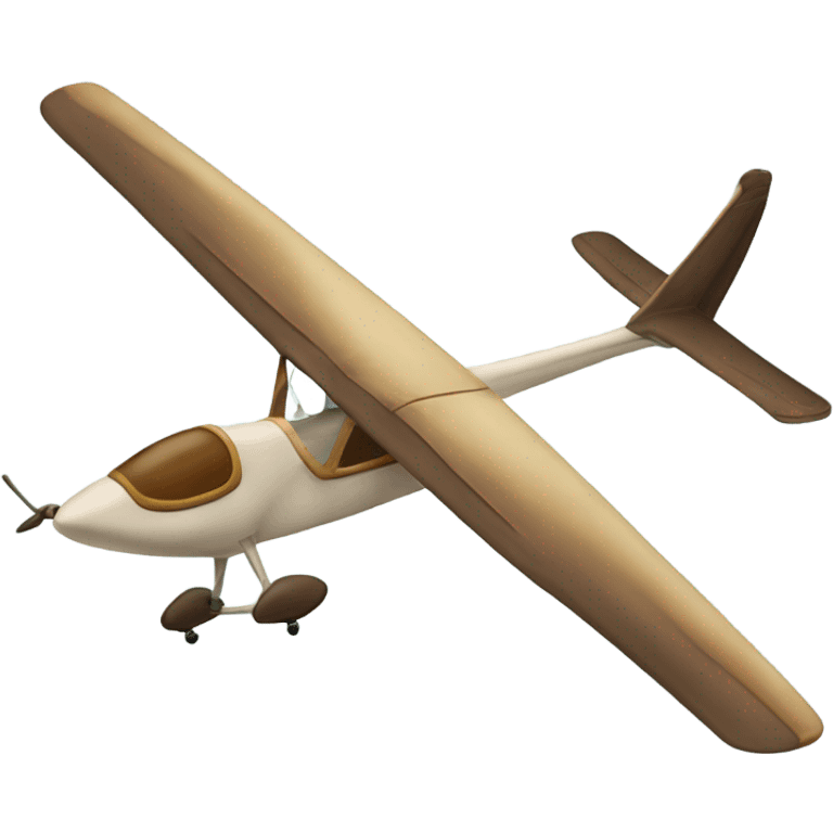 Glider with very very long thin wings, no wheels and a t-tail emoji