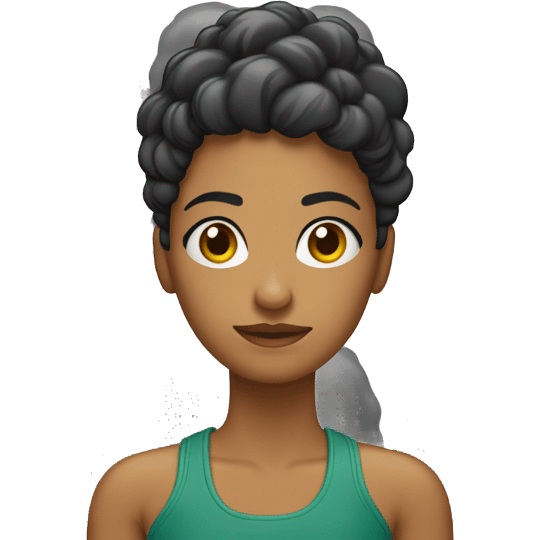 MULHER SENTADA CABELO CURTO GRISALHO emoji