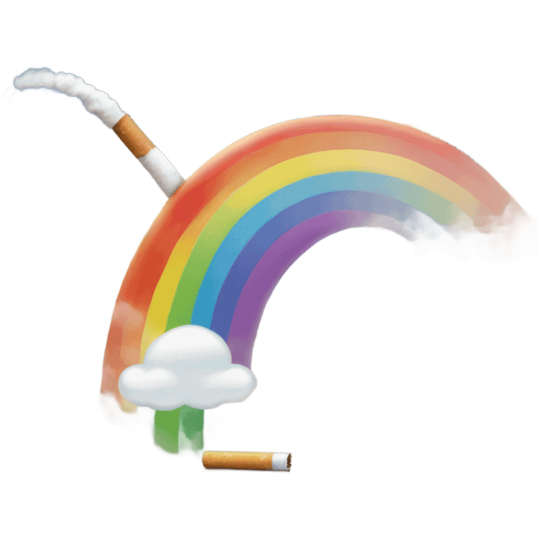 Rainbow with a cigarette  emoji