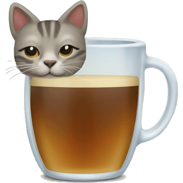 Cat drinking mate emoji