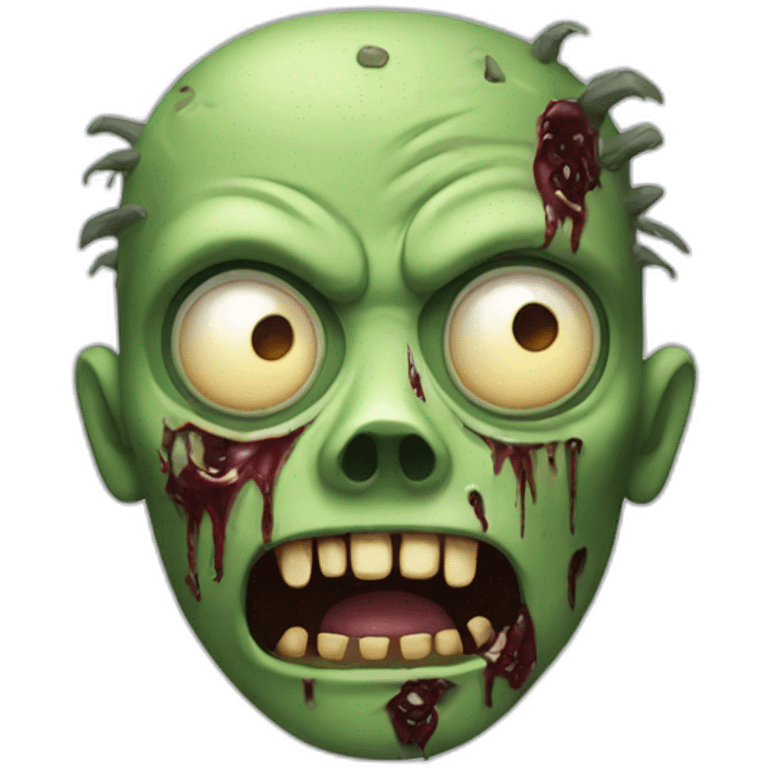 Half rotten zombie emoji