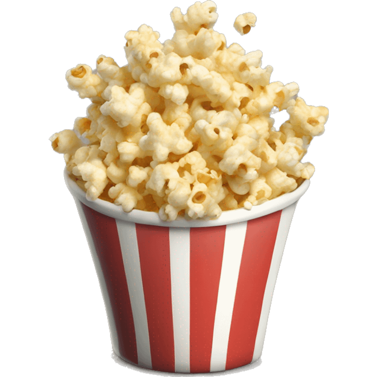 Popcorn in a striped cup with a TV emoji