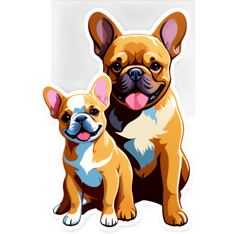 frenchie and golden retriever emoji