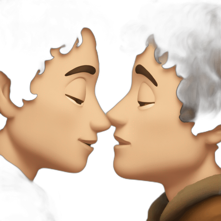 frodo and sam kissing emoji