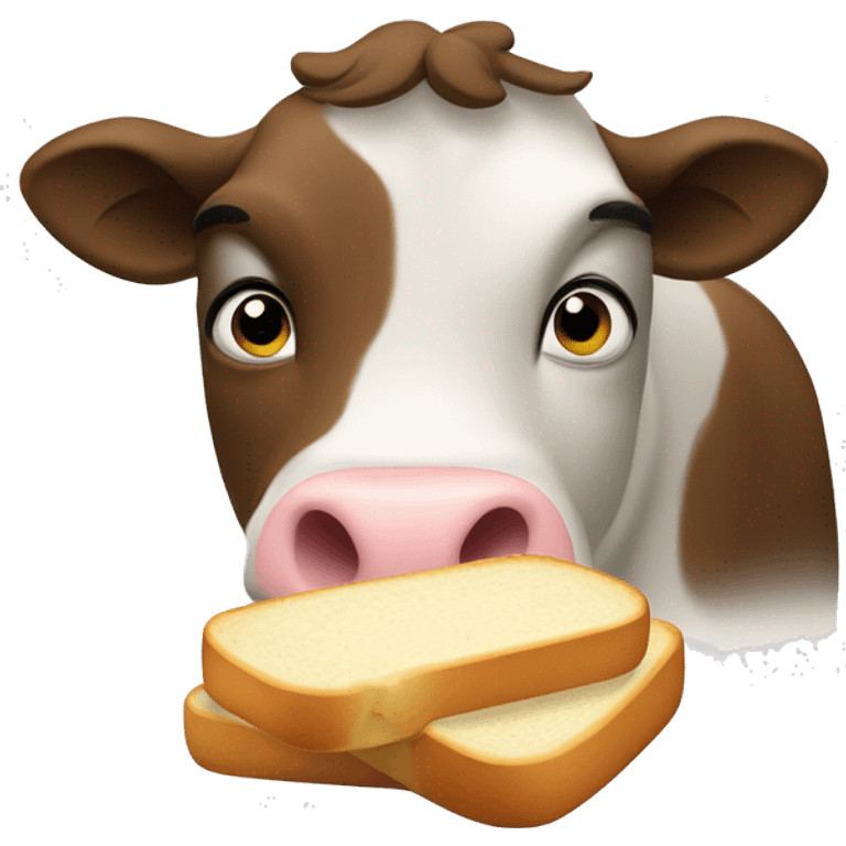  a pretty beautiful brunnete fat cow munching buttered bread emoji