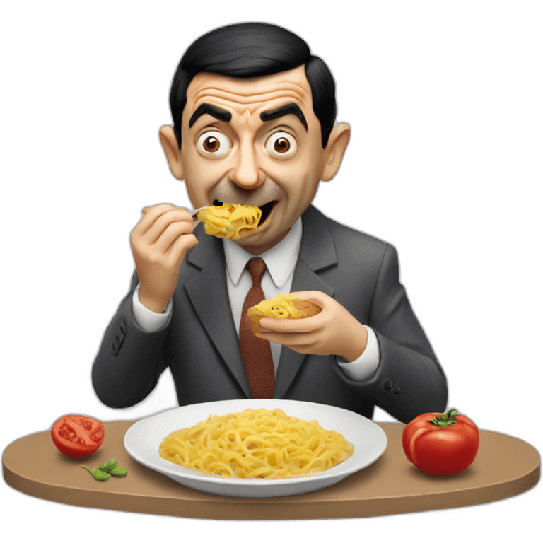 Mr Bean comiendo emoji