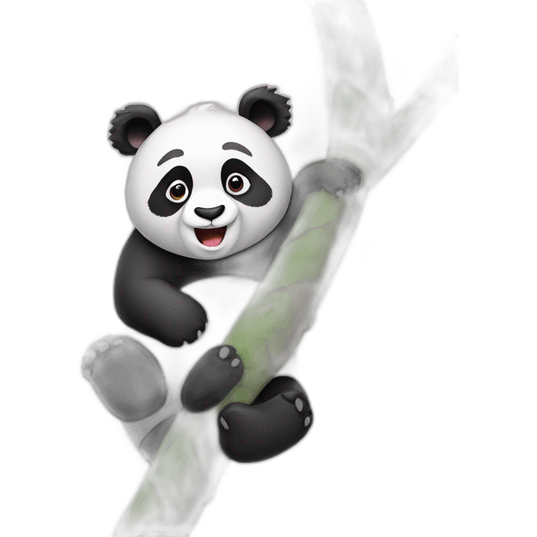 Panda climbing  emoji