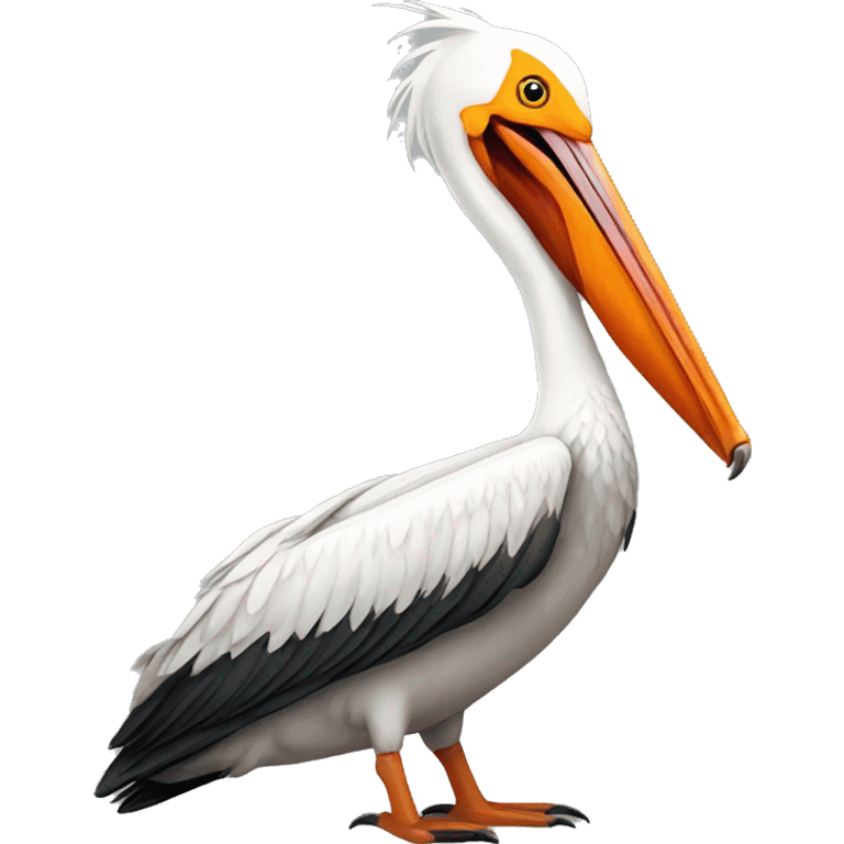 Pelican with phoenix colours emoji