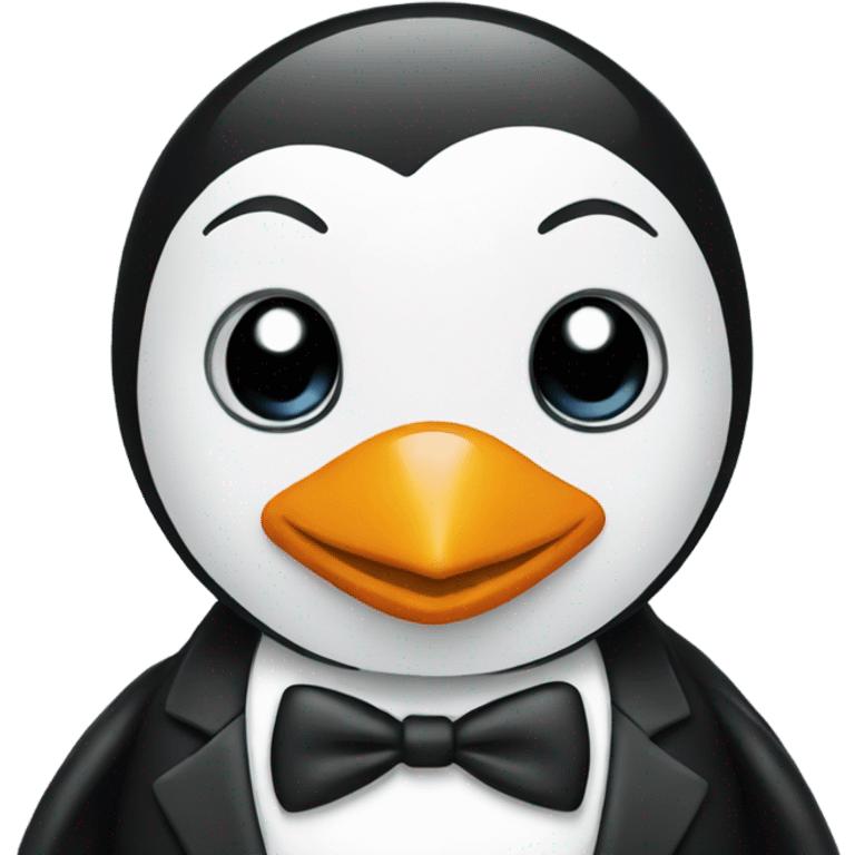 Penguin in a tuxedo emoji