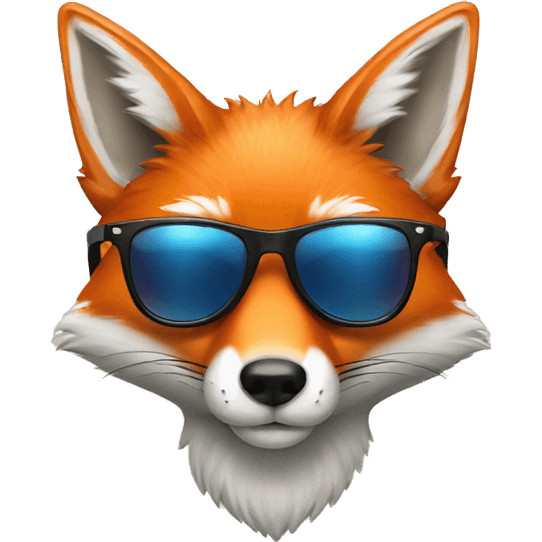 fox with sunglass emoji