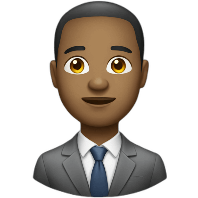 light skinned African business manager emoji