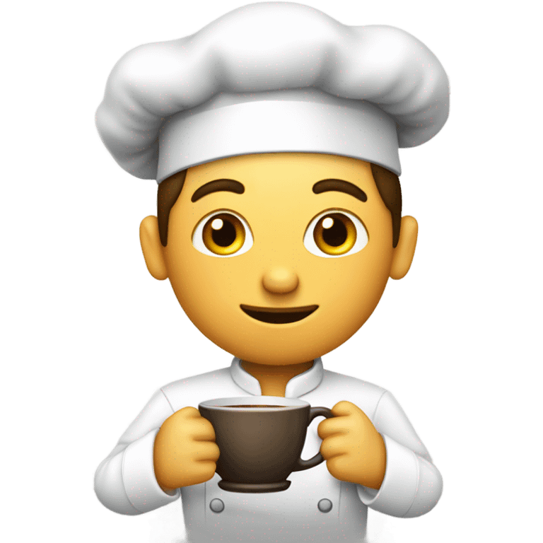 Chef with a coffee emoji