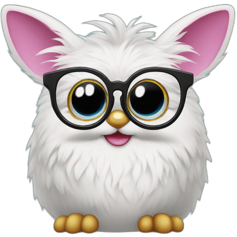 furby with glasses emoji