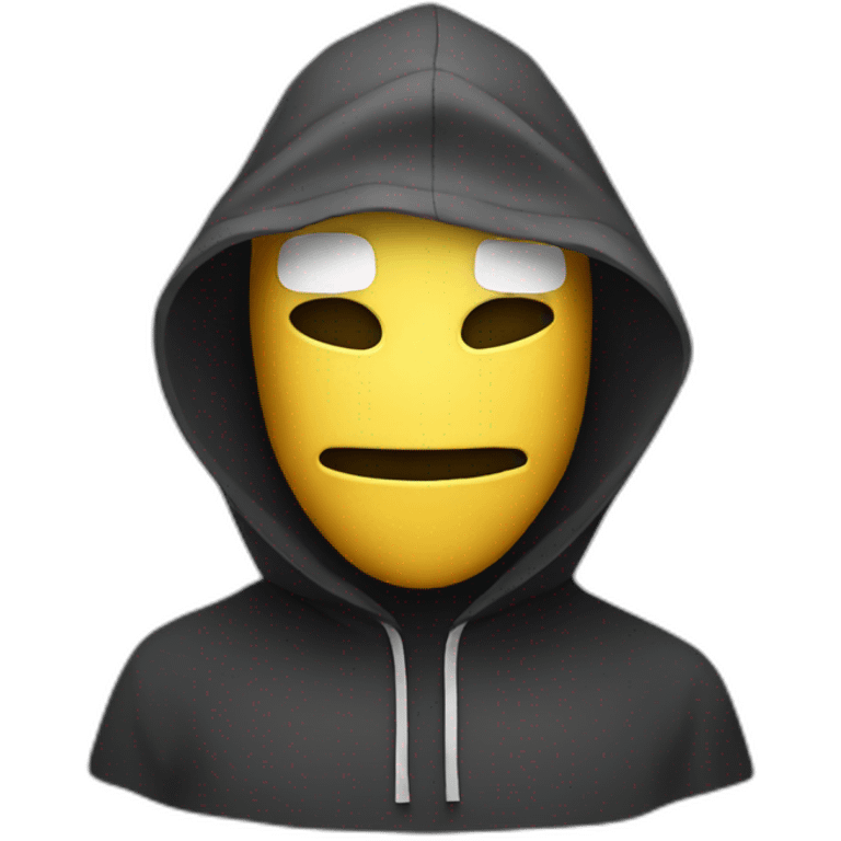 person in mask and hood emoji