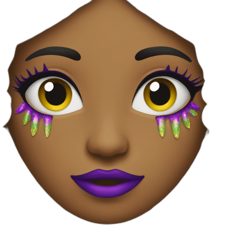 Mardi gras girl emoji