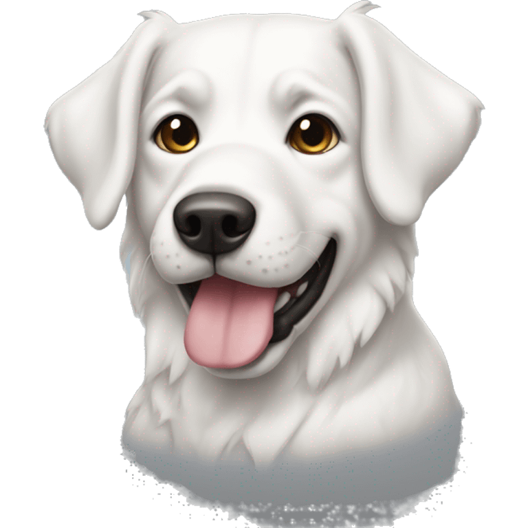 Perro blanco  emoji