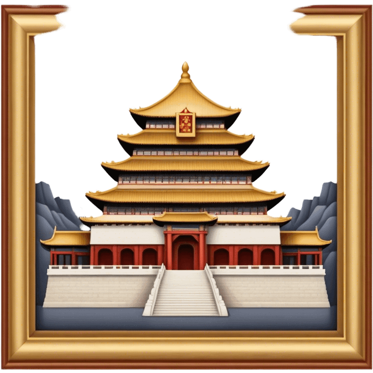 Cinematic Realistic Imperial City of Hu·∫ø Landmark Emoji, showcasing historic palaces and temples rendered with intricate textures and regal, soft lighting. emoji