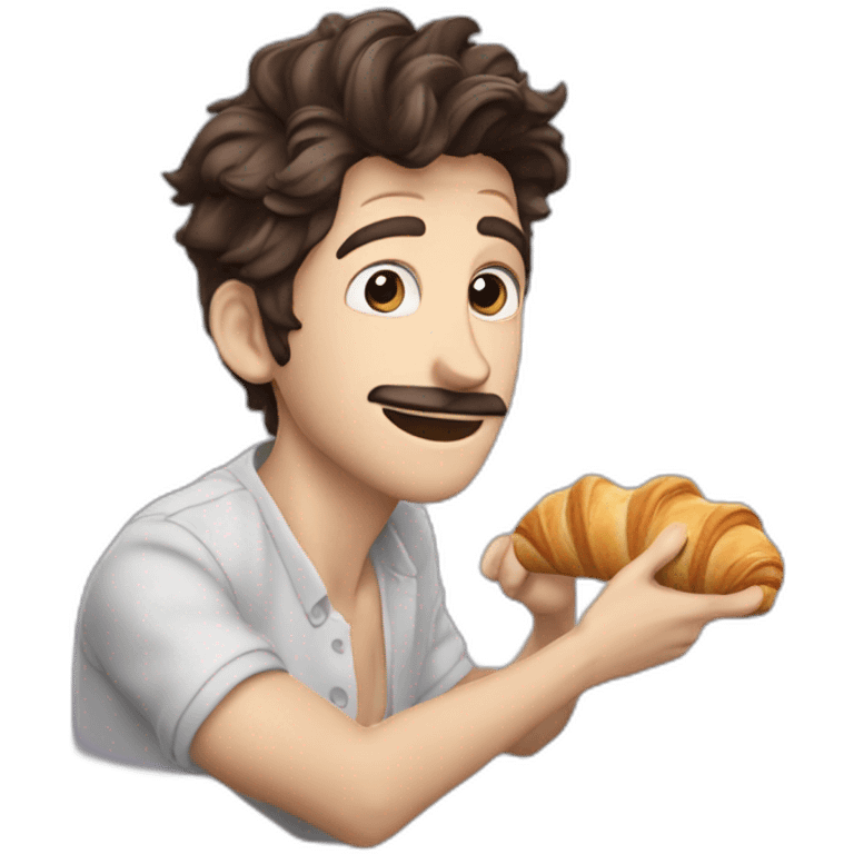 pierre niney eat croissant emoji