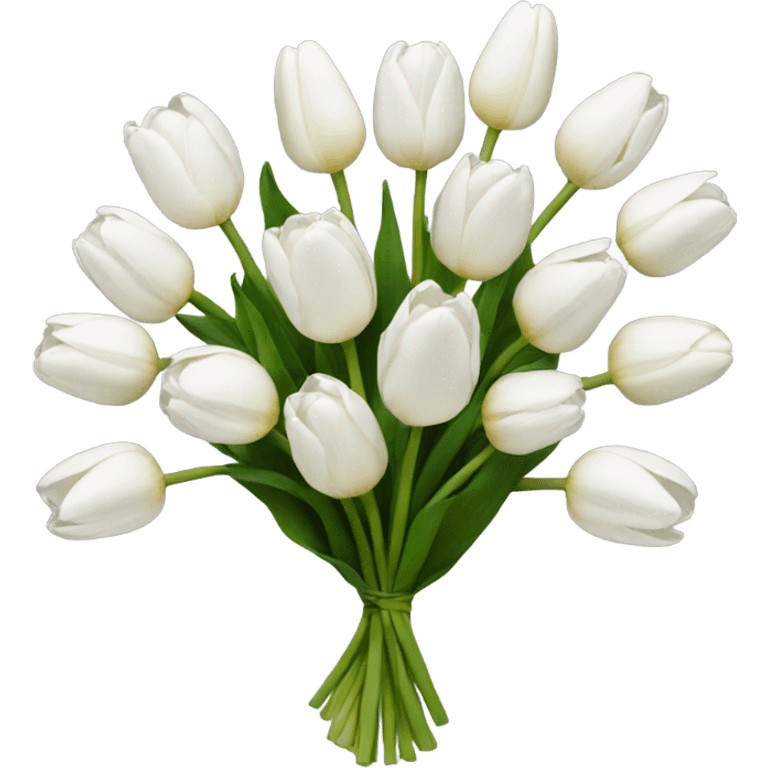 white tulip bouquet  emoji