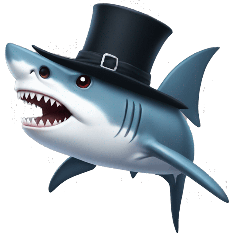 shark witch tophat emoji