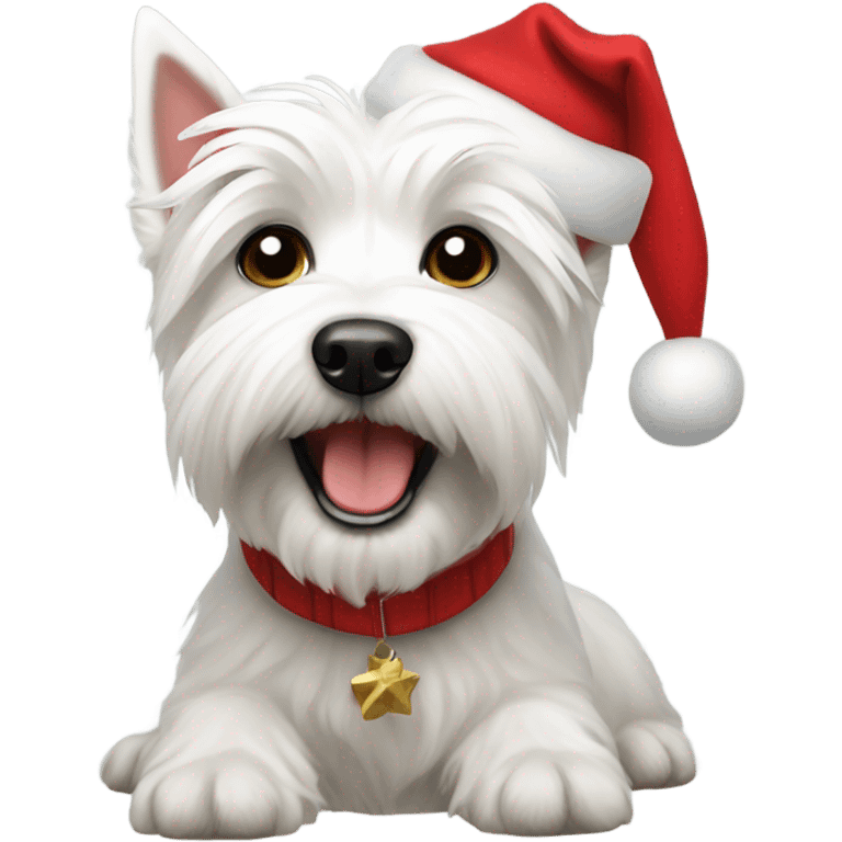 Christmas Westie  emoji