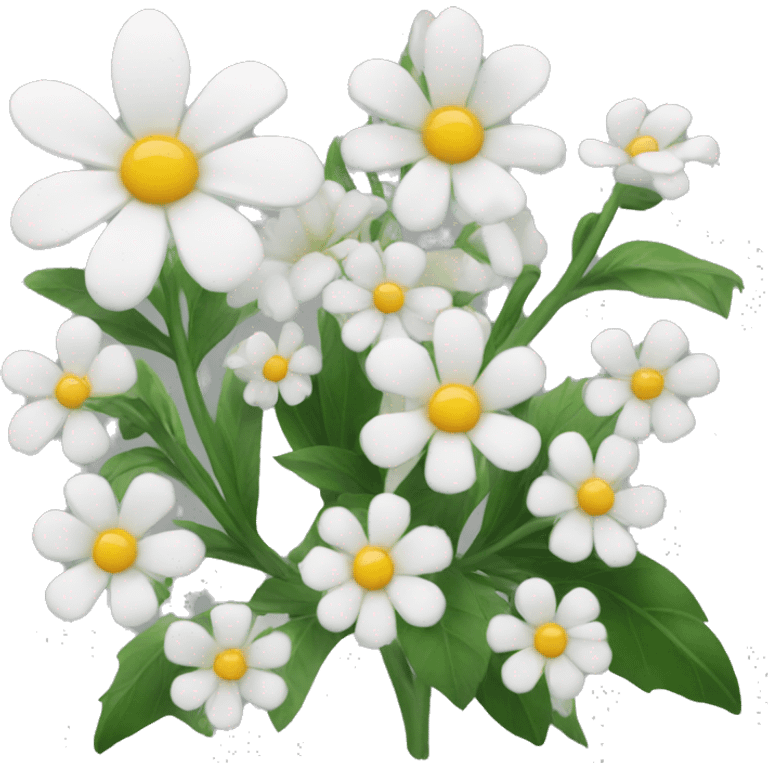 White flowers  emoji