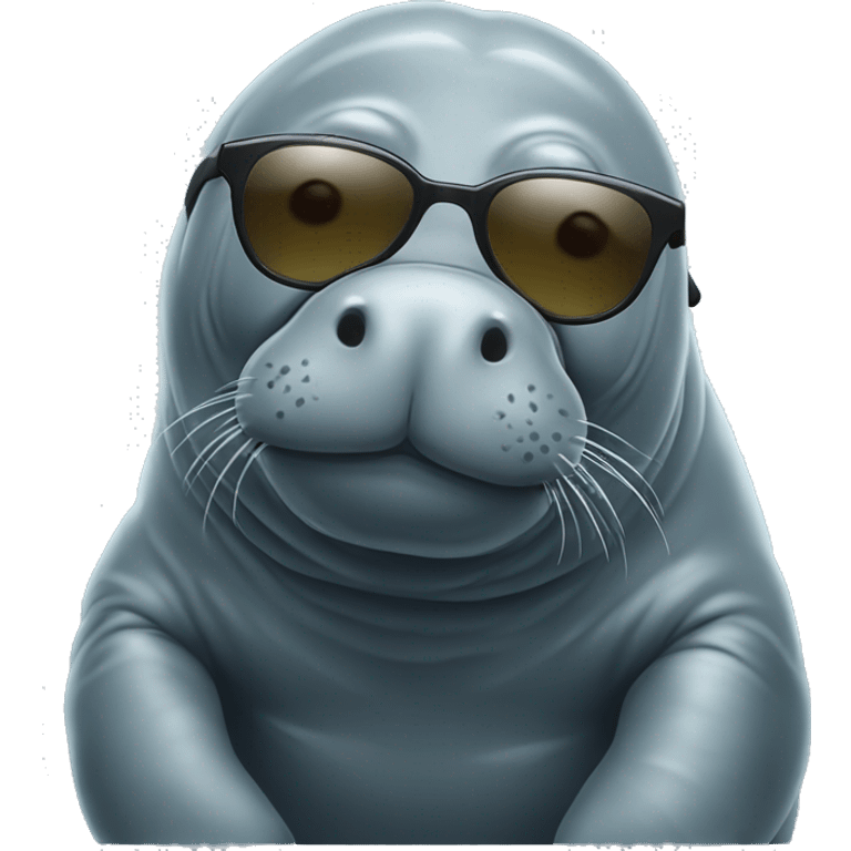 Manatee ￼wearing sunglasses  emoji