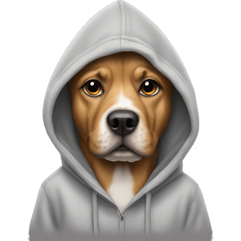 Dog wearing a hoodie emoji