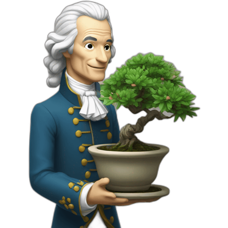 Voltaire holding a bonsai emoji