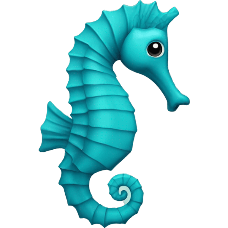 teal and blue seahorse emoji