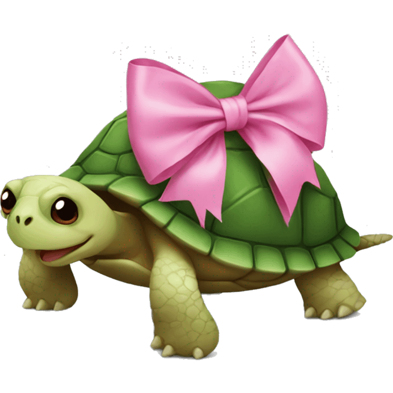 turtle with a pink bow  emoji