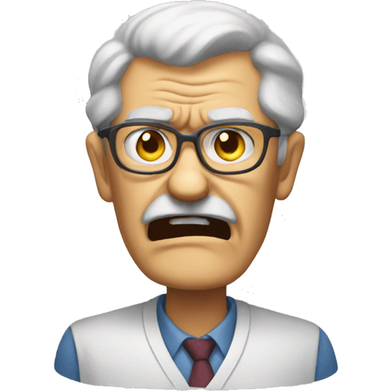 Angry old teacher  emoji