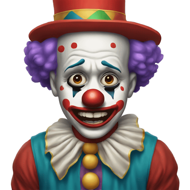 A crying clown emoji