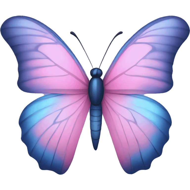 Pink and blue butterfly emoji