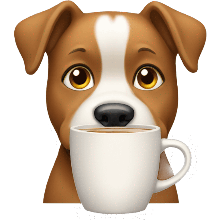 dog with a mug emoji