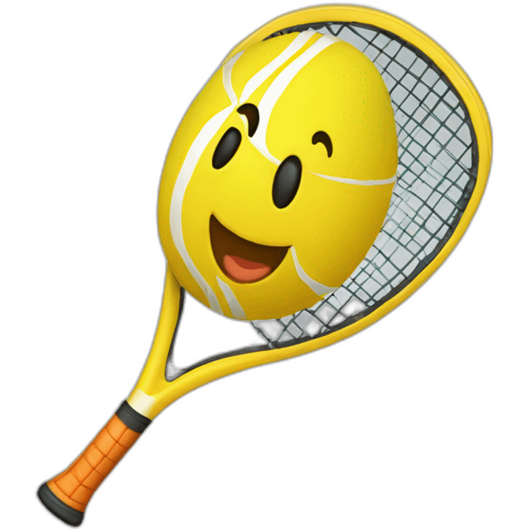 Pelota de pádel amarilla de fiesta emoji