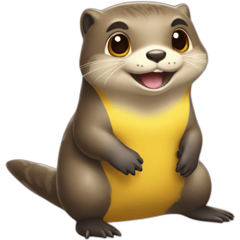 Loutre sur Pikachu emoji