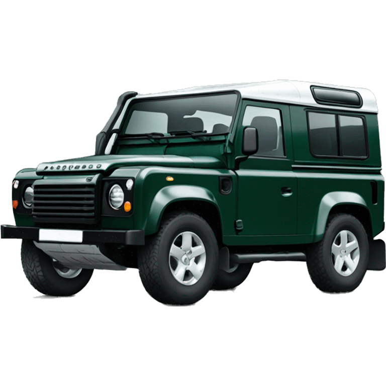 landrover defender 90 dark green emoji