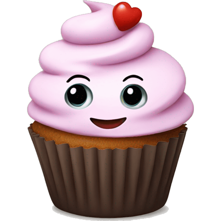 Cupcake with a smile  emoji