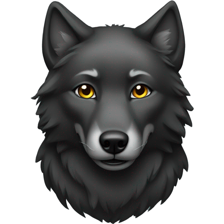 one female black wolf emoji