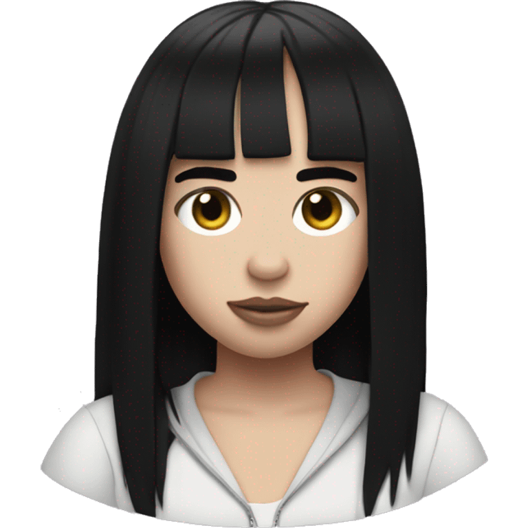 Black hair billie eilish emoji