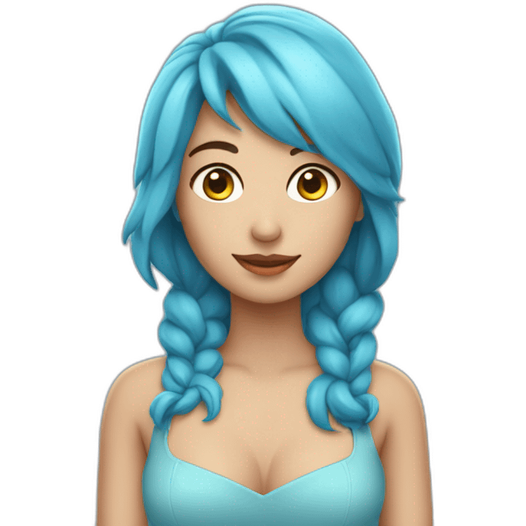 corazón azul celeste emoji