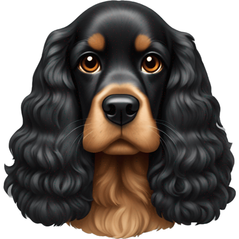 black, red and gold cocker spaniel emoji