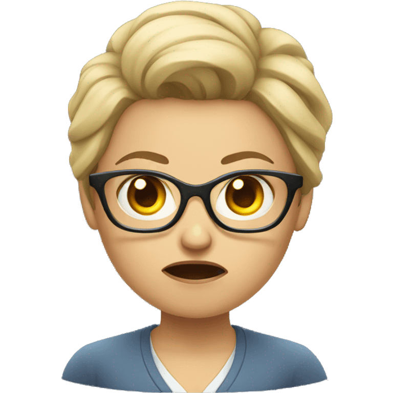 Angry female teacher emoji