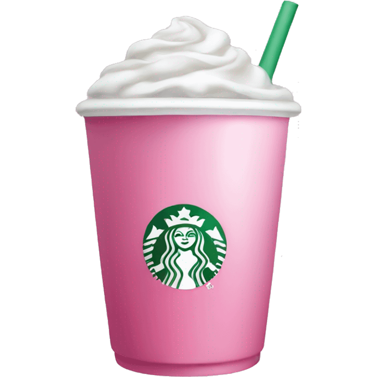 starbucks cup pink drink with cold foam emoji