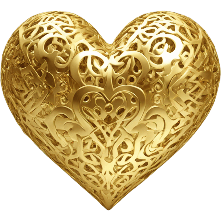 A golden heart  emoji