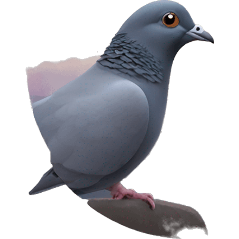 pigeon sunrise emoji