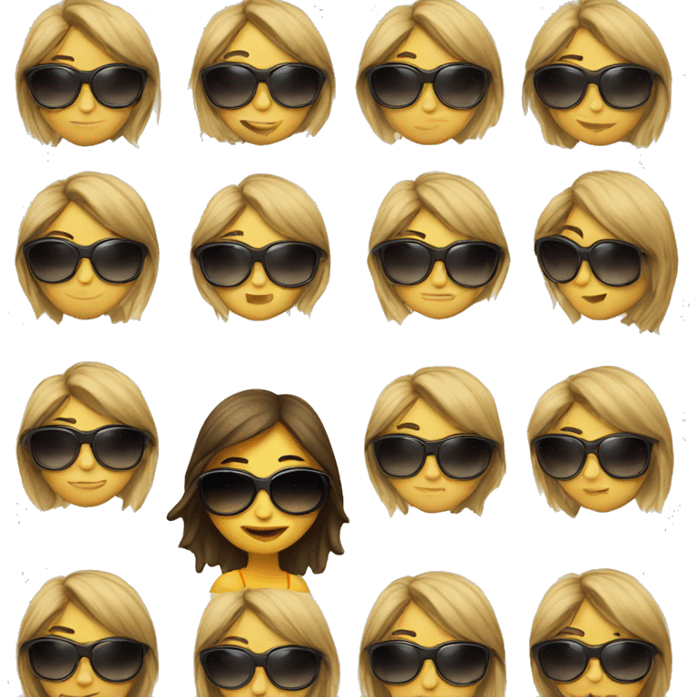 girl wearing sun glasses emoji