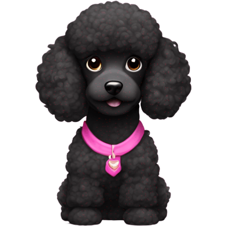 black poodle with a pink shirt  emoji